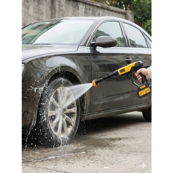 Akülü Basınçlı Araç Yıkama Makinesi | 21v Çift Batarya | 175 Psı Güç | 3.6l/dk Su Akışı A-130 (5263)