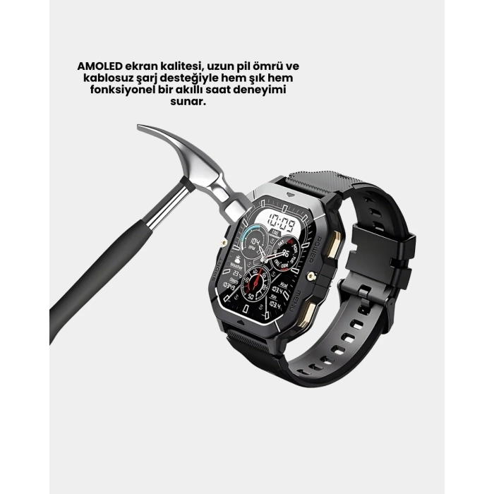 Amoled Ekranlı Akıllı Saat 10 Gün Pil Ömrü