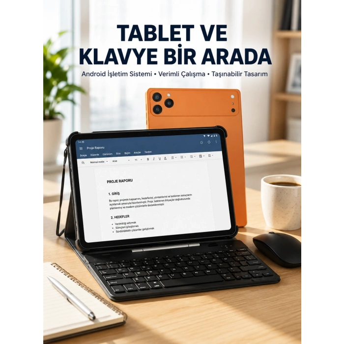 Android Tablet Klavye Kılıflı Dokunmatik Ekran Günlük Ve Profesyonel Kullanım