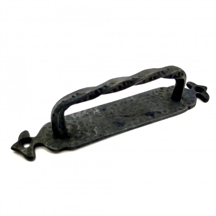 Antika Tarz Dekoratif Pirinç Burgulu Çekme Kol - 205x33 Mm, Oksit