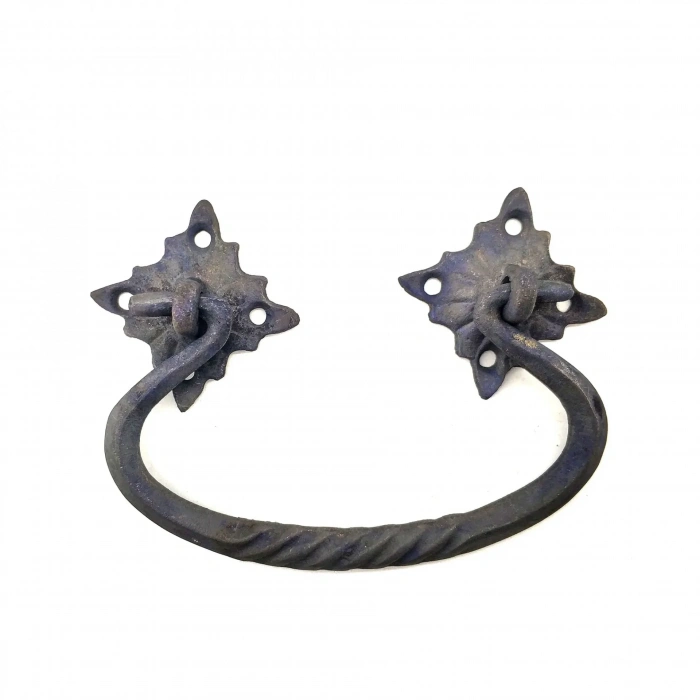 Antika Tarz Dekoratif Pirinç Kazan Kulbu - 90x130 Mm, Oksit