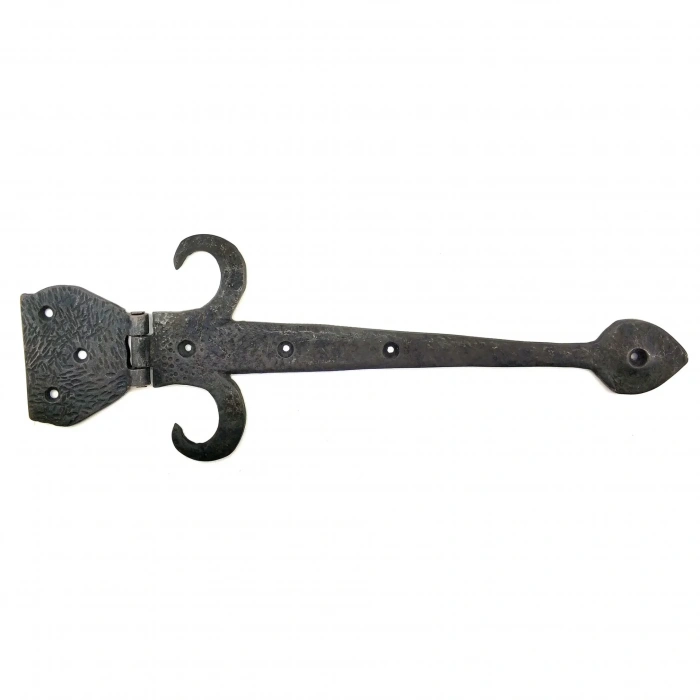 Antika Tarz Dekoratif Pirinç Kuyruklu Çanak Menteşe - 137x390 Mm, Oksit