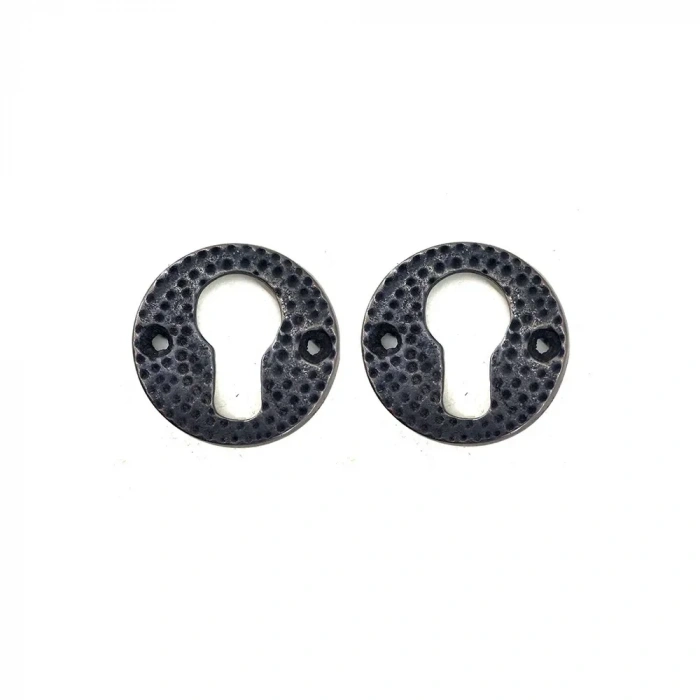 Antika Tarz Dekoratif Pirinç Oda Kilit Rozeti - 49mm, Oksit