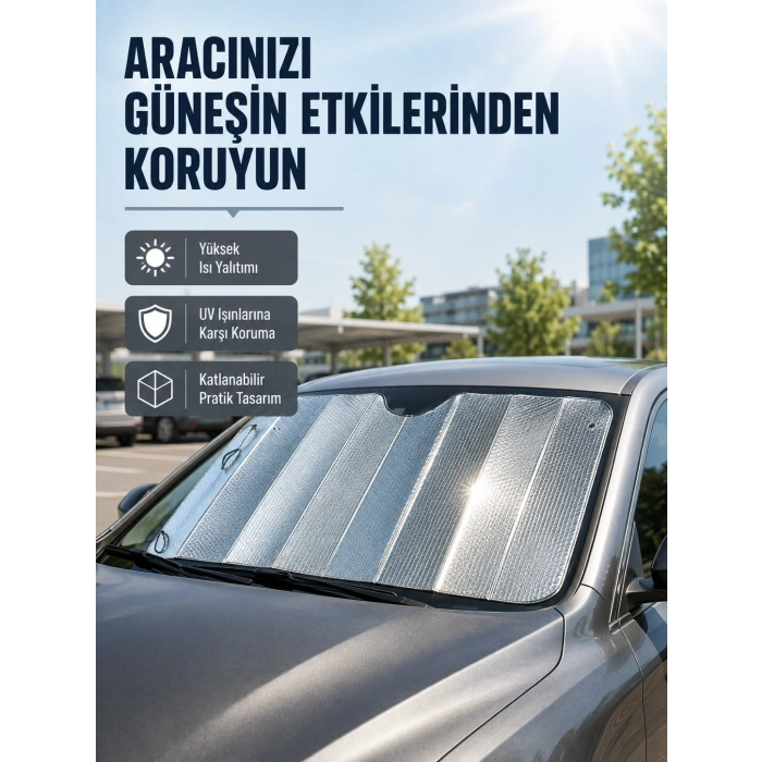 Araba Güneşliği Alüminyum Yansıtıcı Yüzeyle Etkili Isı Koruması