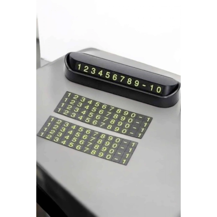 Araba Park Numaratörü Araç İçi Numaralık Değiştirilebilir Çevirmeli Mini