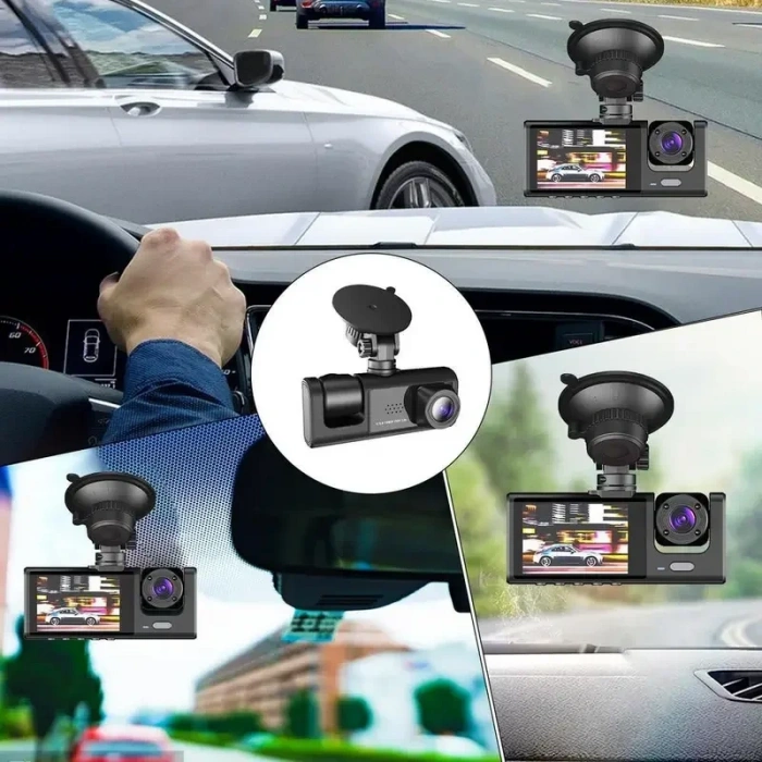 Araç Araba Kamerasi Black Box Traffic Recorder  3 Kameralı (5263)