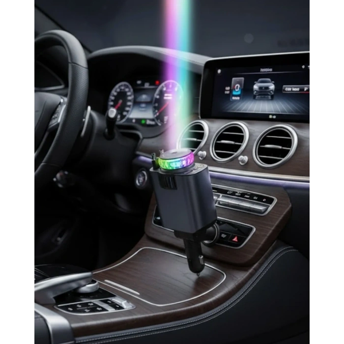 Araç Çakmak Girişli Şarj Cihazı Nemlendirici Ve Aromaterapi Özellikli