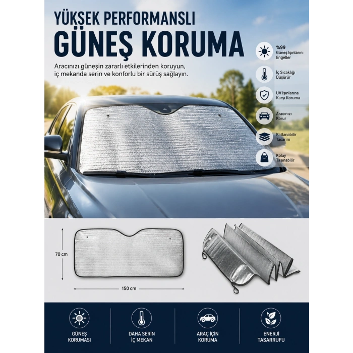 Araç Güneşlik Koruyucu Cam Güneşliği Otomobil Güneşlikleri Katlanabilir