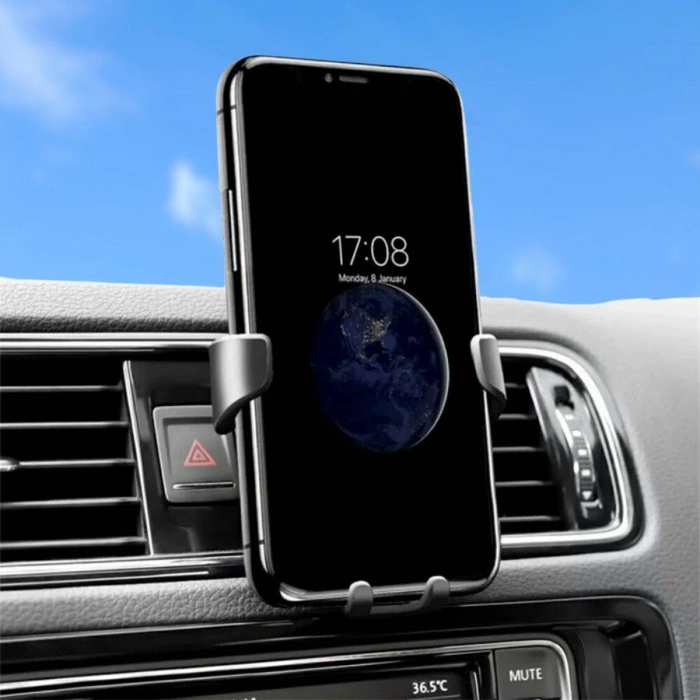 Araç İçi Klima Izgarasına Takılabilen Plastik Oto Telefon Tutucu Gravity (5263)