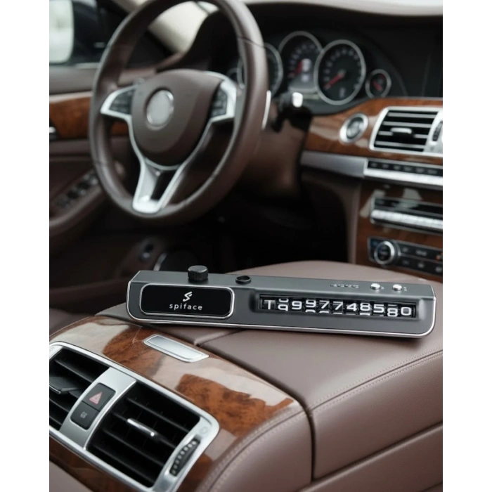 Araç İçi Led Park Telefon Numarası Göstergesi Ön Cam Uyumlu 2 Koku Hediyeli