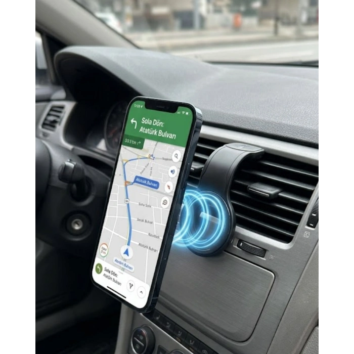 Araç İçi Manyetik Telefon Tutucu Alüminyum Gövdeli Navigasyon Standı
