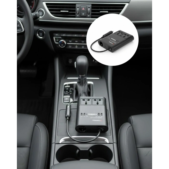 Araç İçin 12v 24v Güç Dönüştürücü 220v Priz Ve Usb Portlu