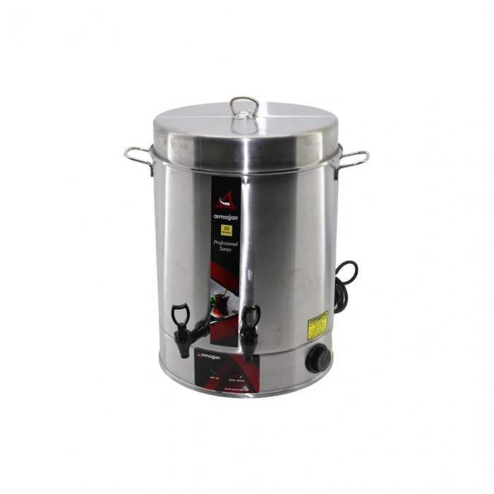 ARMAĞAN 250 BARDAK ÇAY OTOMATI ELEKTRİKLİ SEMAVER ÇAY MAKİNESİ ÇİFT MUSLUK 2500W (5263)