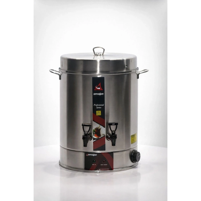 ARMAĞAN 250 BARDAK ÇAY OTOMATI ELEKTRİKLİ SEMAVER ÇAY MAKİNESİ ÇİFT MUSLUK 2500W (5263)
