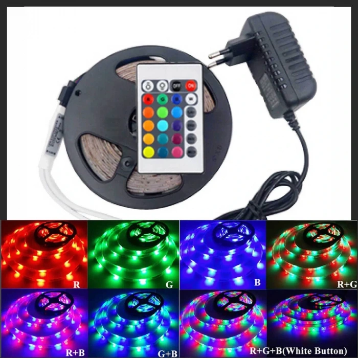 Atek Led Işık 5 Metre Şerit Led RGB Işıklı (5263)