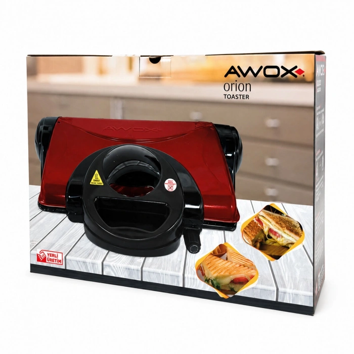 AWOX ORİON SİYAH TOASTER 8 DİLİM TOST MAKİNESİ - 180° IZGARA 1800W (5263)