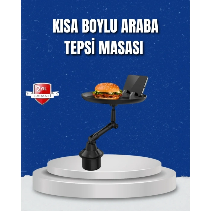 Ayarlanabilir Araç İçi Bardaklık Tepsisi 9 İnç Geniş Alan Ve Telefon Standlı