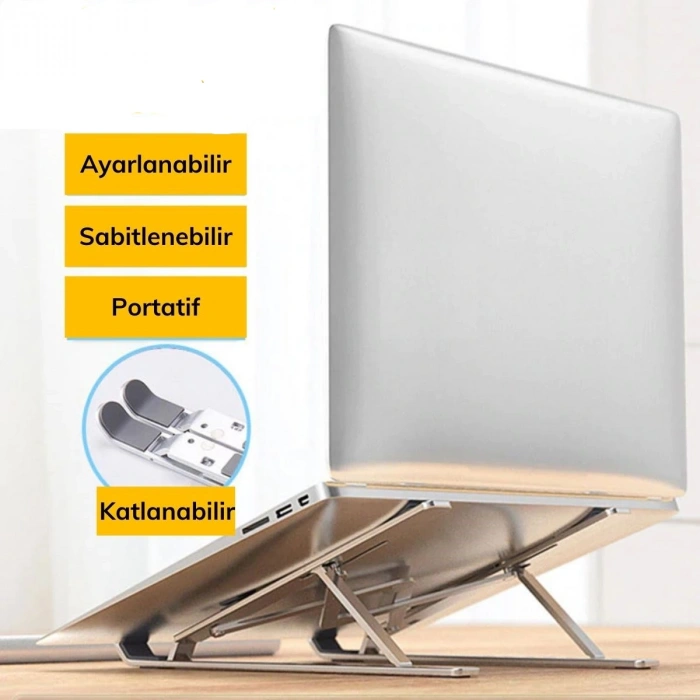 Ayarlanabilir Dizüstü Destek Tabanı Tamamen Katlanabilir Taşınabilir Laptop Yükseltici (5263)