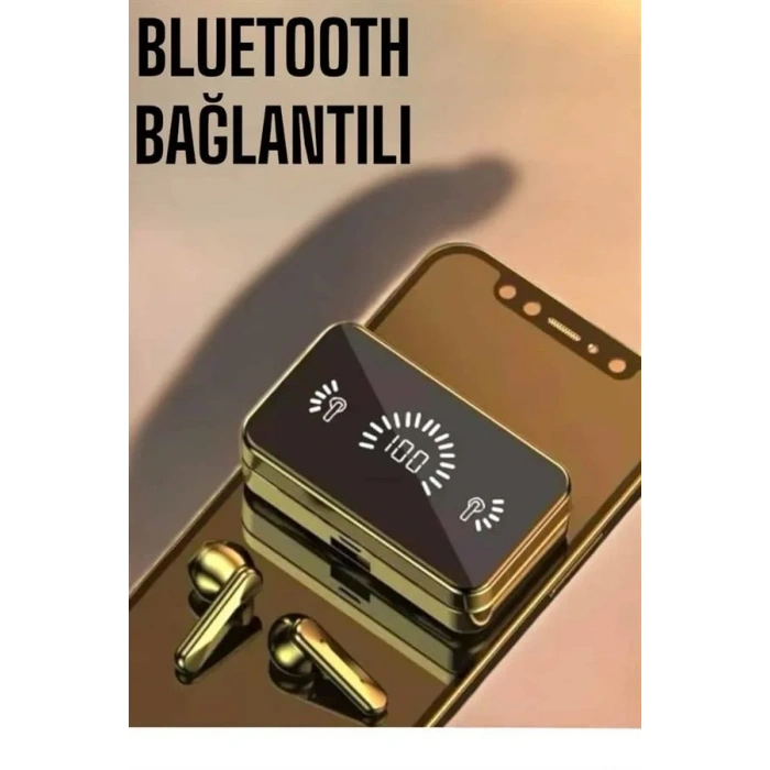 Aynalı Bluetooth Kulaklık Telefon Standlı Dijital Göstergeli
