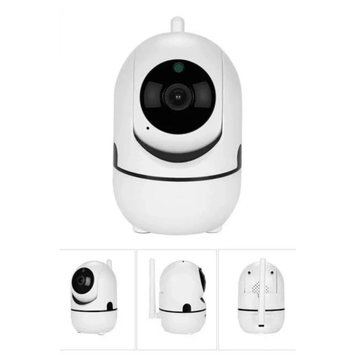 Baby Kamera Kablosuz 720p Beyaz 360 Derece Wifi Kamera Full Hd 1080p
