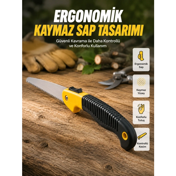 Bahçe Ve Odun Kesimi İçin Katlanır El Testeresi