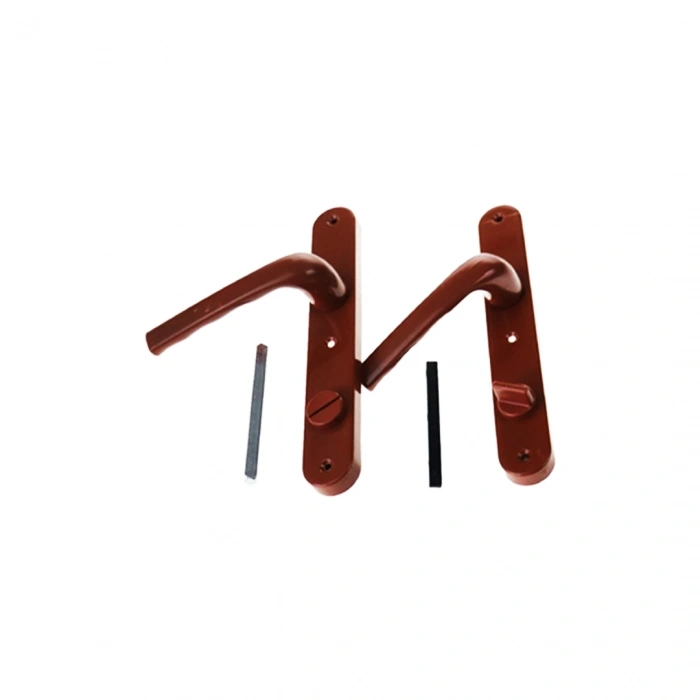 BANYO-WC - KİLİTLİ KAHVE RENGİ PVC KAPI KOLU (5263)