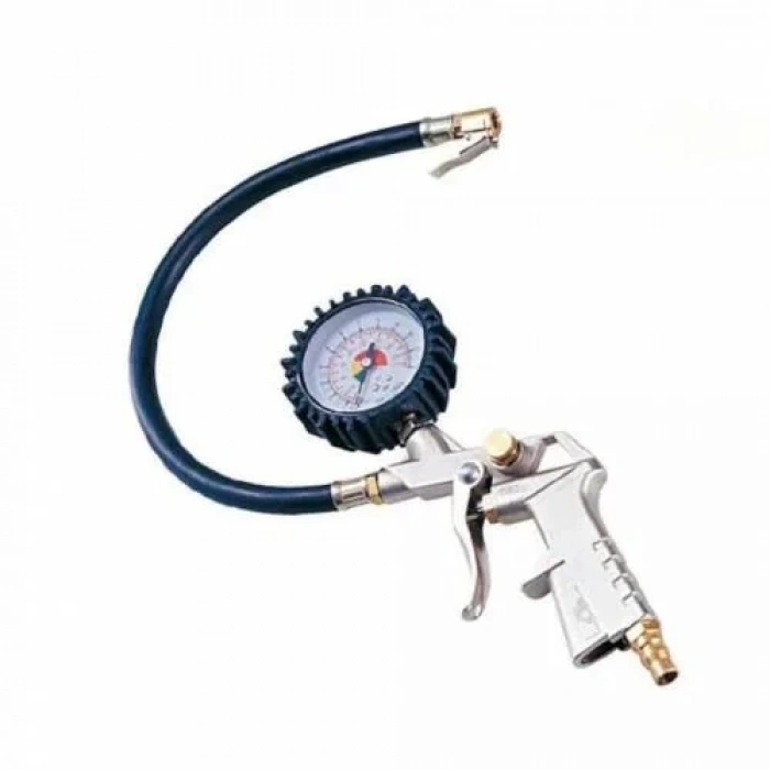 Basınç Göstergeli Lastik Şişirme Tabancası Hava Saatli