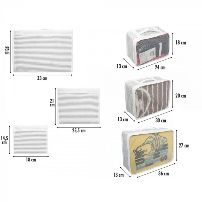 Bavul İçi Organizer Seti - Yatak Odası Organizer Set - Makyaj Organizer Mini Hurçlar (6 Parça)