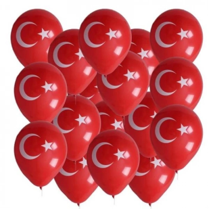 BAYRAKLI BALON 12İNC 100 PARÇA (5263)