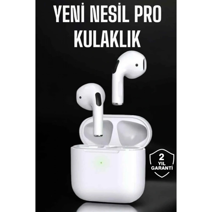 Beyaz Yeni Nesil Pro Bluetooth Kulaklık Yüksek Ses Kaliteli Anc Özelliği