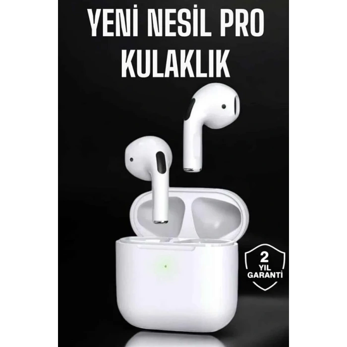 Beyaz Yeni Nesil Pro Bluetooth Kulaklık Yüksek Ses Kaliteli Anc Özelliği