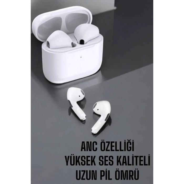 Beyaz Yeni Nesil Pro Bluetooth Kulaklık Yüksek Ses Kaliteli Anc Özelliği