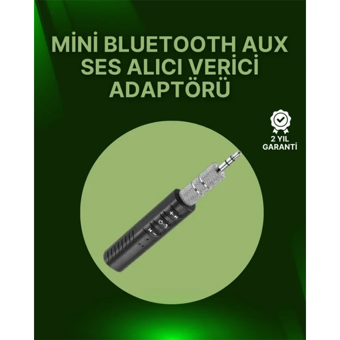 Bluetooth 4.1 Ses Alıcısı | 3.5mm Girişli Hoparlör & Kulaklıklar İçin Kablosuz Dönüştürücü
