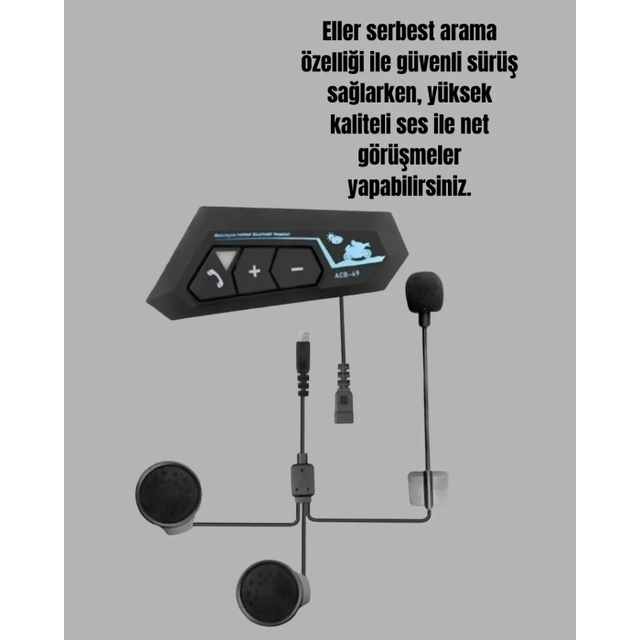 Bluetooth 5.0 Edr Kask Kulaklık Yüksek Ses Kalitesi Ve Gürültü Önleme