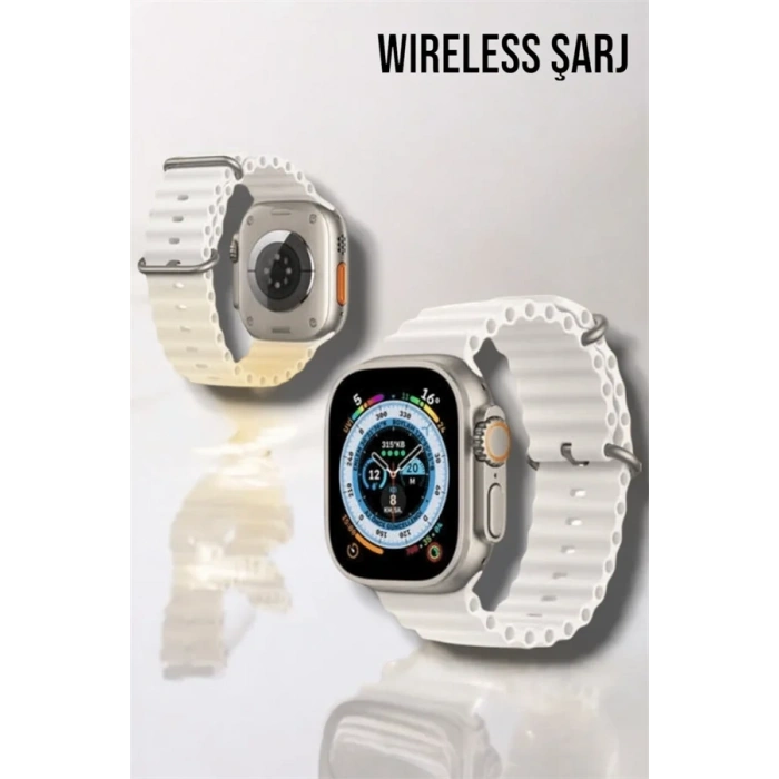 Bluetooth Bağlantılı 49mm Dokunmatik Akıllı Saat Sağlık Ve Spor Takip Özellikli