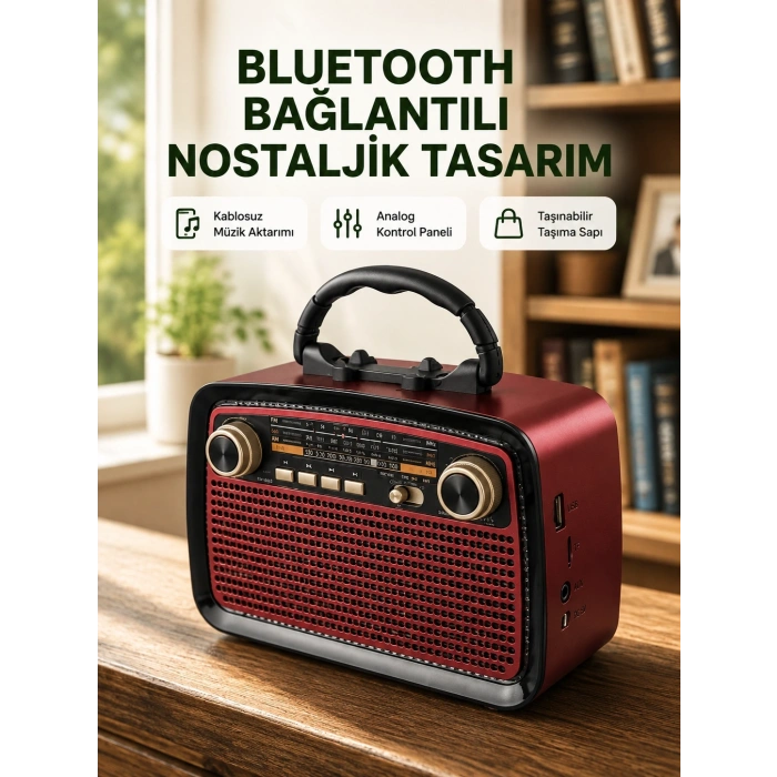 Bluetooth Bağlantılı Taşınabilir Hoparlör – Fm/am Radyo Özellikli, Şarj Edilebilir Batarya, 1 Kg