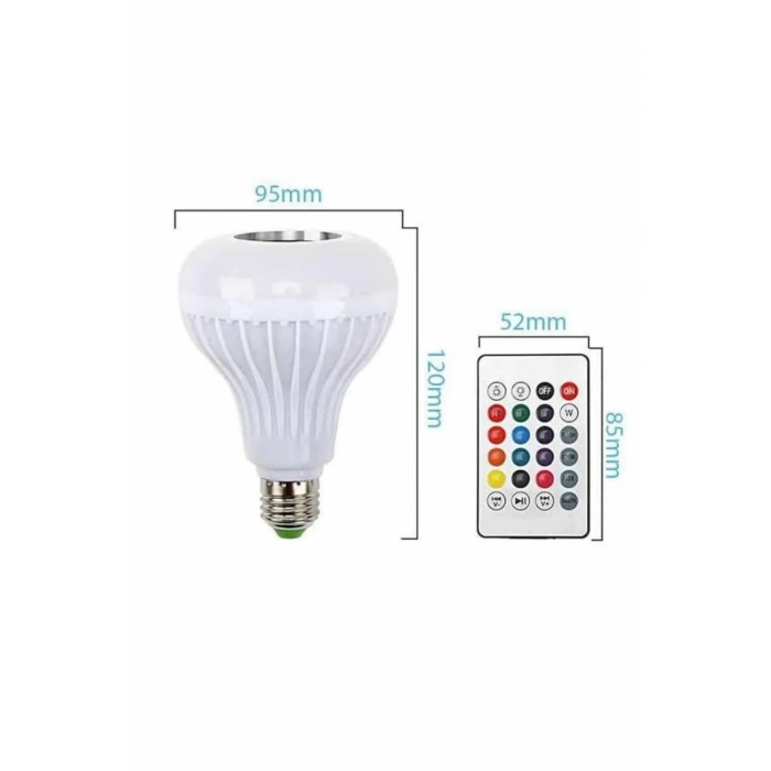 Bluetooth Hoparlör Akıllı Rgb Led Işık Renk Değiştirme Ses Bombası Ampül Görünümlü