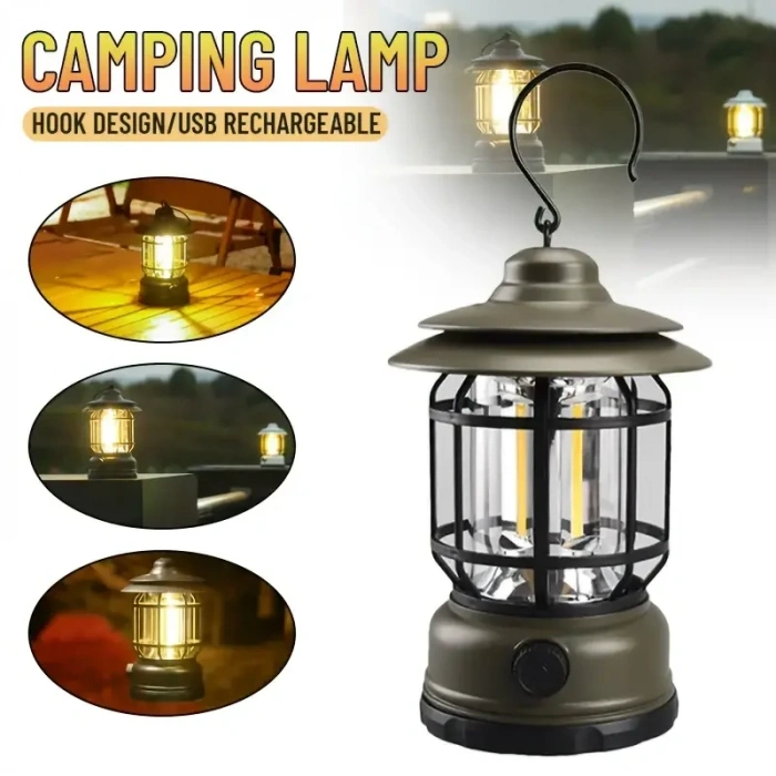 Bluetooth Hoparlör Özellikli Dimerli Led Kamp Lambası Hs66 (5263)