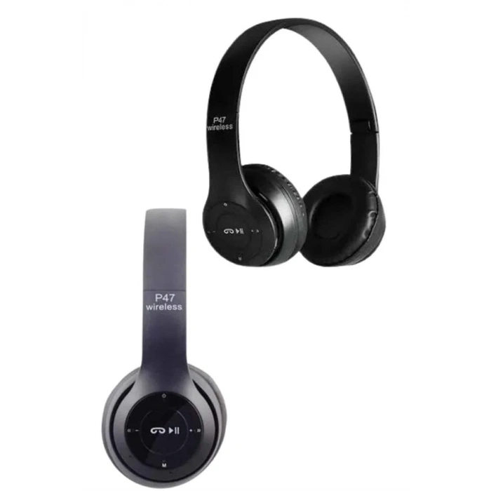 Bluetooth Kablosuz Kulaklık Siyah Wireless 5.0 Kulak Üstü Uzun Pil Ömrü