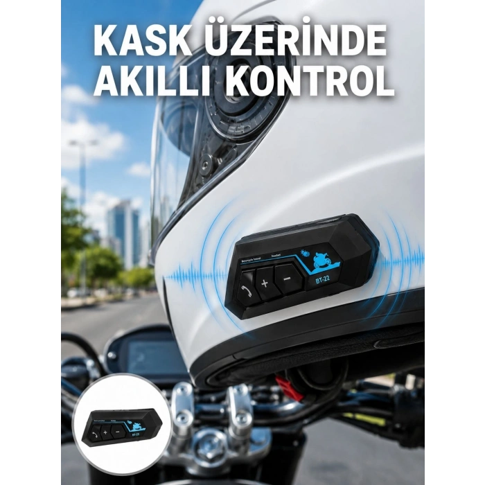 Bluetooth Kask Kulaklığı Intercom 5.0 Bluetooth Android Ve İos Uyumlu Yeni Nesil