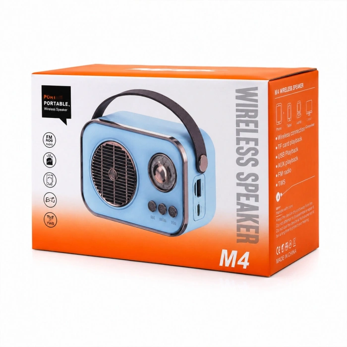 BLUETOOTH WİRELESS MİNİ HOPARLÖR SPEAKER RENKLİ TYPE-C ŞARJLI 5W MİKROFON - KART GİRİŞİ PL-4692 (5263)