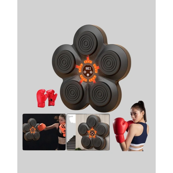 Bluetoothlu Akıllı Boks Antrenman Cihazı Işıklı Hedefli Kardiyo Ve Fitness Aleti