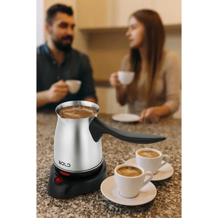 Bold Elektrikli Türk Kahve Pişirme Makinesi Inox Paslanmaz Çelik Cezve (5263)