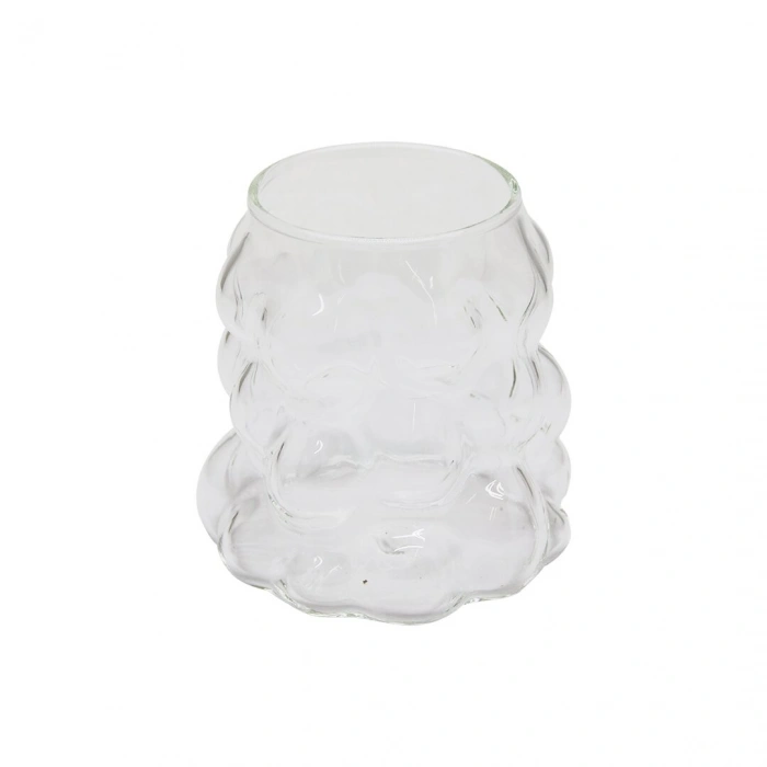 BONCUKLU - BOĞUMLU CAM BARDAK 340ML KAHVE - SUNUM - MEŞRUBAT (5263)
