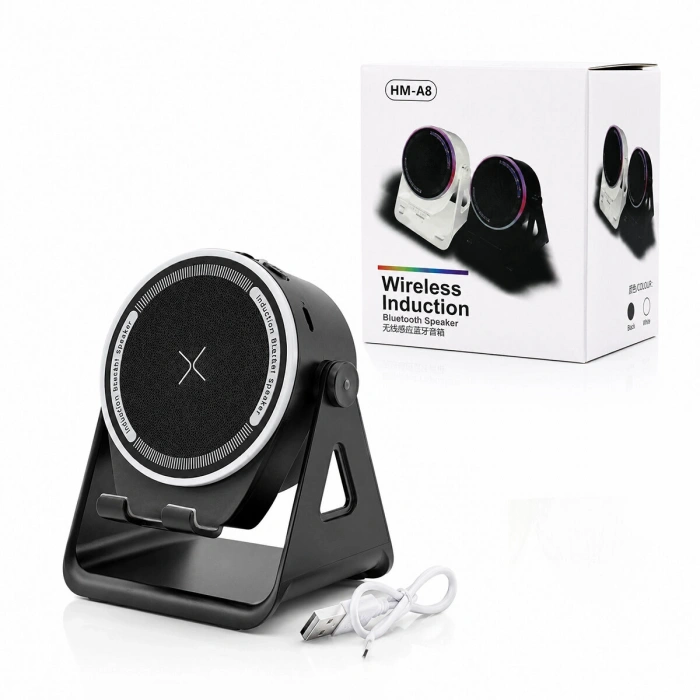 BT - SD - USB ŞARJLI TELEFON TUTACAK RGB IŞIKLI BLUETOOTH WİRELESS SPEAKER HOPARLÖR 5W PL-4676 (5263)