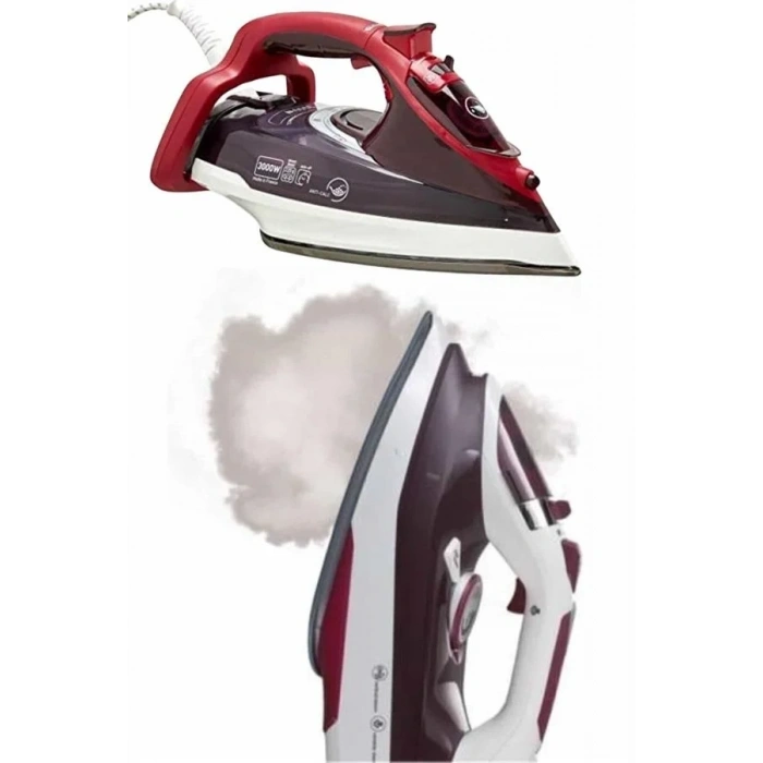 Buharlı Kablolu Ütü 2200 Watt Kireçlenme Önleyici Şok Buharlı