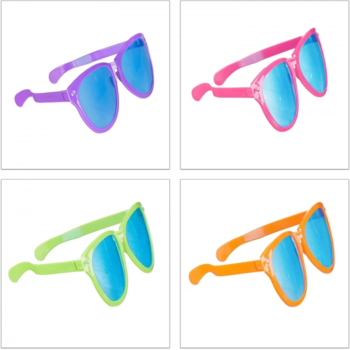 Büyük Parti Gözlüğü Rengarenk 12 Adet 27x9 cm (5263)