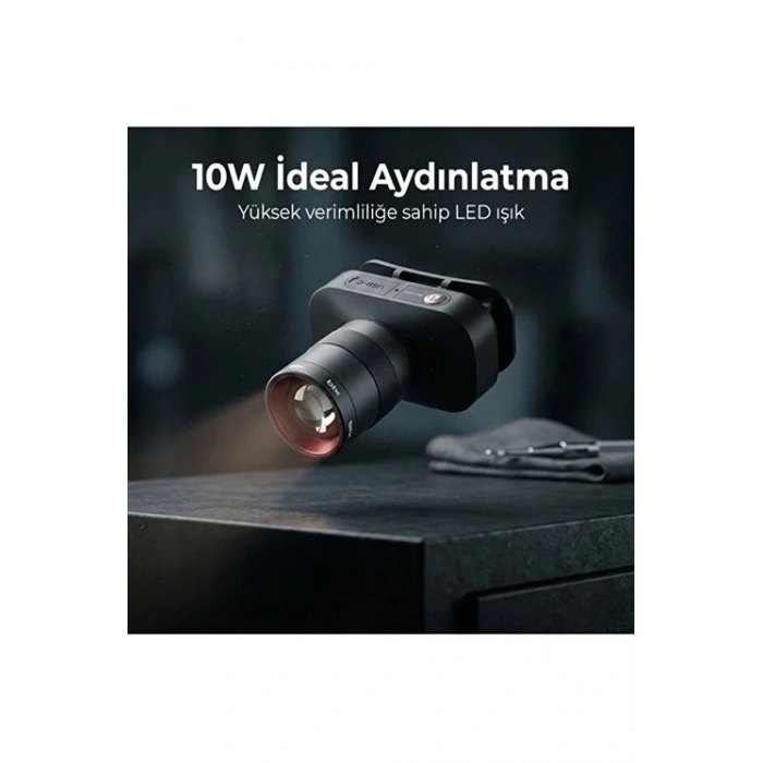 Bxt1fl 10w Şarj Edilebilir Kafa Feneri 750 Lümen 2500mah 4 Işık Modlu Zoom Özellikli Led Kafa