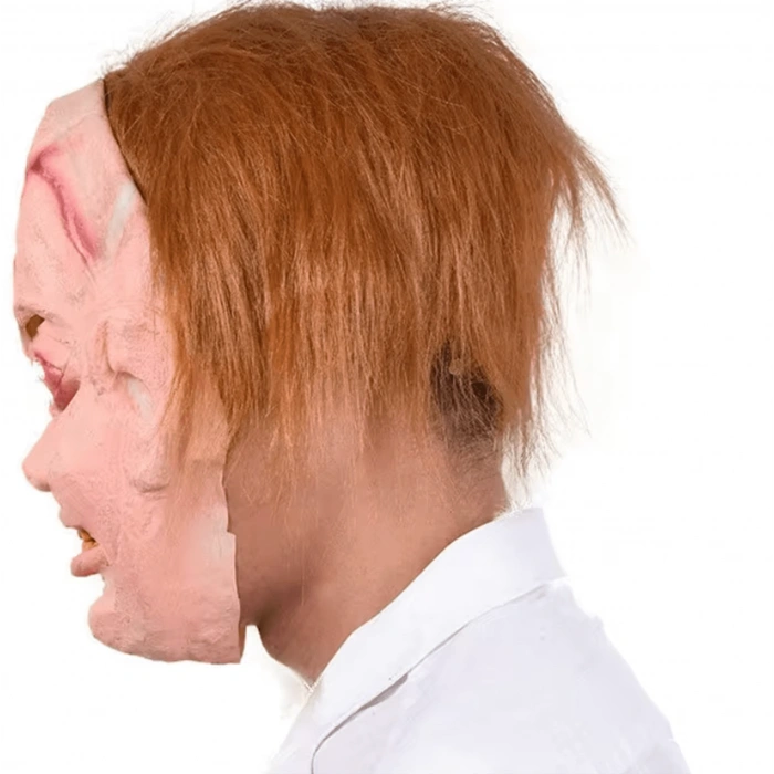 Çaki Maskesi Kahverengi Saçlı Lateks Et Chucky Çaki Maskesi (5263)
