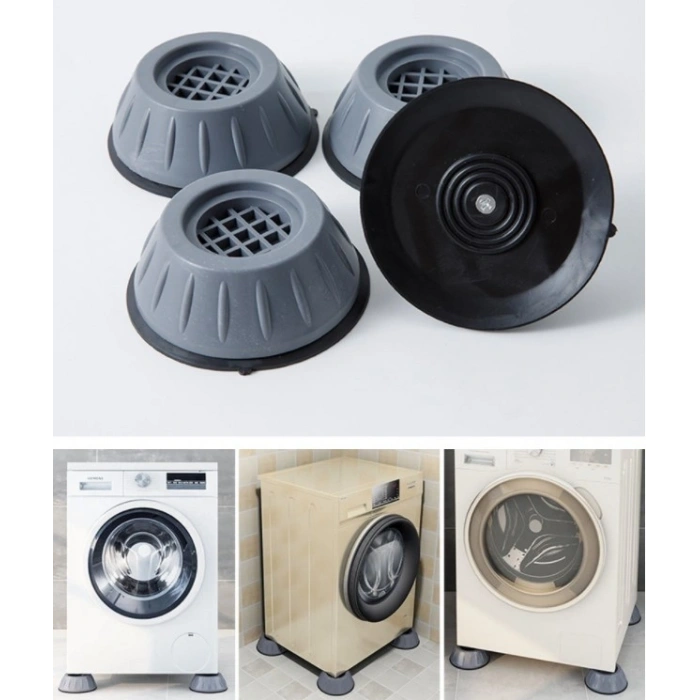 Çamaşır Makinesi Titreşim Engelleyici Stoper GRİ 4 lü Set (5263)